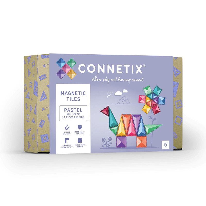 Costruzione magnetica CONNETIX® Pastel Mini Pack 32 pezzi Costruzione magnetica CONNETIX® Pastel Mini Pack 32 pezzi