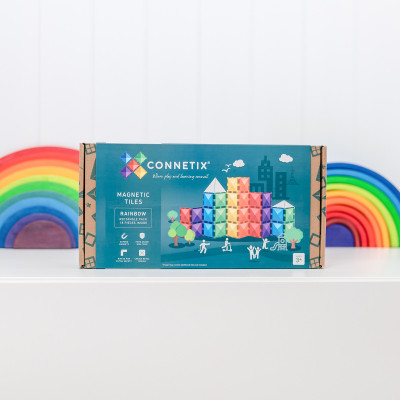 Costruzione magnetica CONNETIX® Rainbow Rectangle Pack 18 pezzi