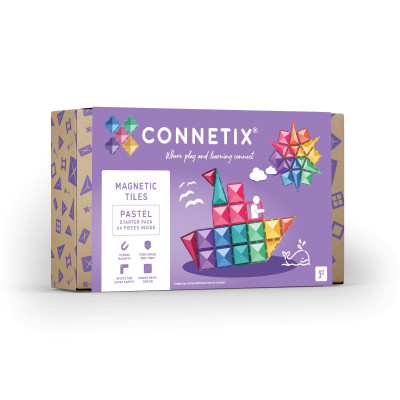Costruzione magnetica CONNETIX® Pastel Starter Pack 64 pezzi