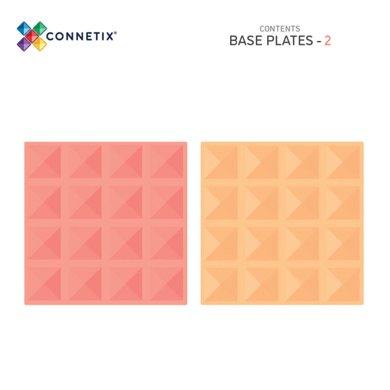 CONNETIX® Basi magnetiche Pastel Lemon & Peach – 2 pezzi CONNETIX® Basi magnetiche Pastel Lemon & Peach – 2 pezzi