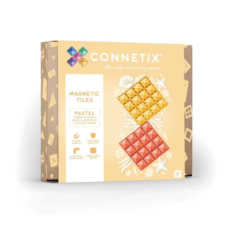CONNETIX® Basi magnetiche Pastel Lemon & Peach – 2 pezzi CONNETIX® Basi magnetiche Pastel Lemon & Peach – 2 pezzi
