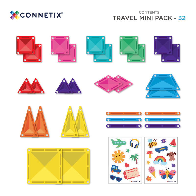 Costruzione magnetica CONNETIX® Travel Mini Pack 32 pezzi