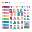 Costruzione magnetica CONNETIX® Pastel Creative Pack 104 pezzi