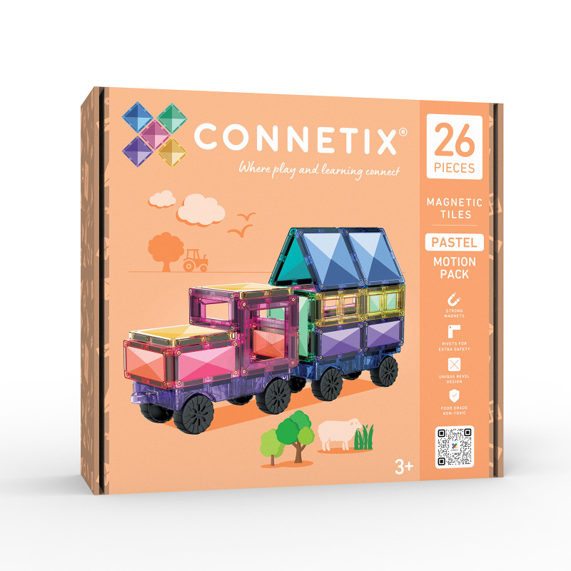 Costruzione magnetica CONNETIX® Pastel Motion Pack 26 pezzi