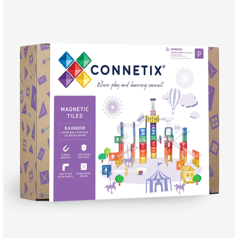 Costruzione magnetica CONNETIX® Super Ball Run Pack 134 pezzi