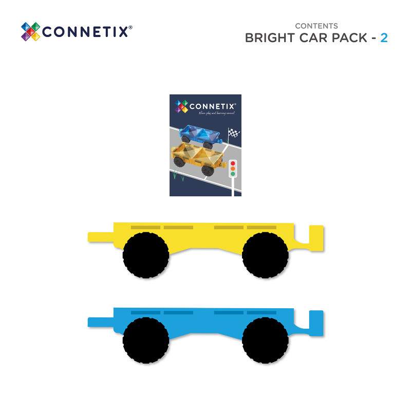 Costruzione magnetica CONNETIX® Bright Car Pack 2 pezzi