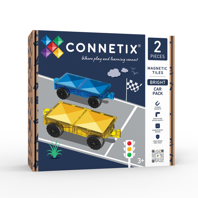 Costruzione magnetica CONNETIX® Bright Car Pack 2 pezzi