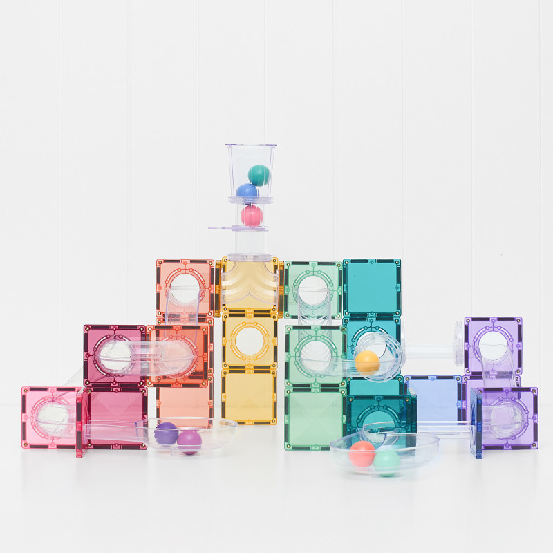 Costruzione magnetica CONNETIX® Ball Run Pastel Pack 114 pezzi