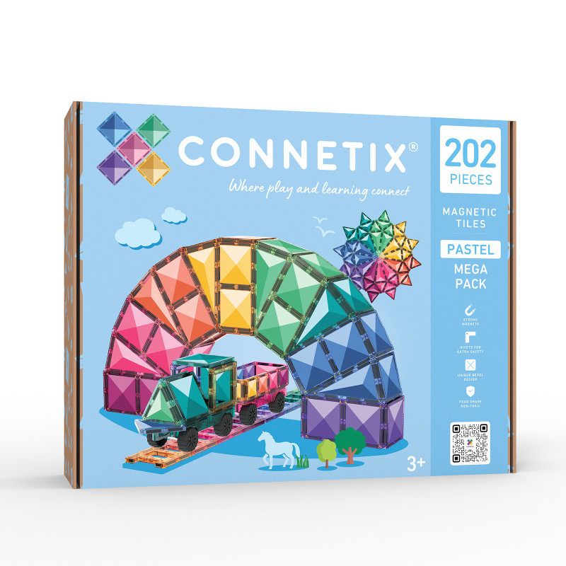 Costruzione magnetica CONNETIX® Pastel Mega Pack 202 pezzi