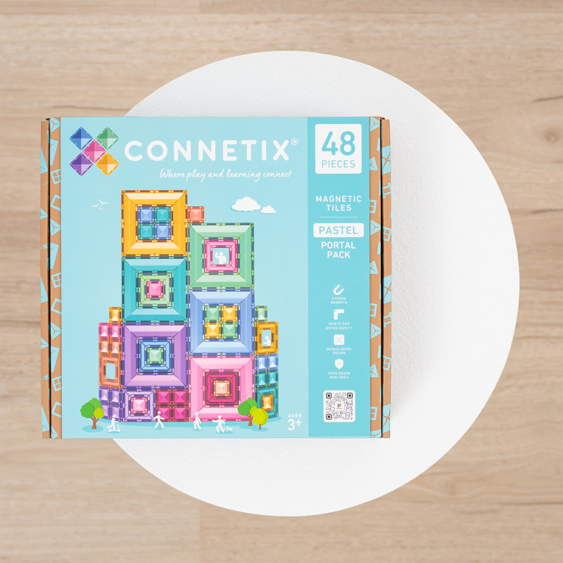 Costruzione magnetica CONNETIX® Pastel Portal Pack 48 pezzi
