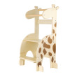 Torre Montessori regolabile con splendida decorazione a giraffa e gradino regolabile in altezza