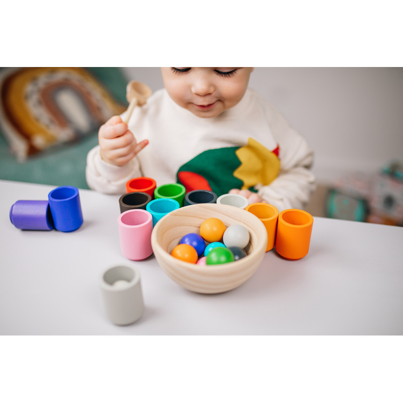 Palline e coppette Montessori - Joybex Palline e coppette Montessori - Joybex