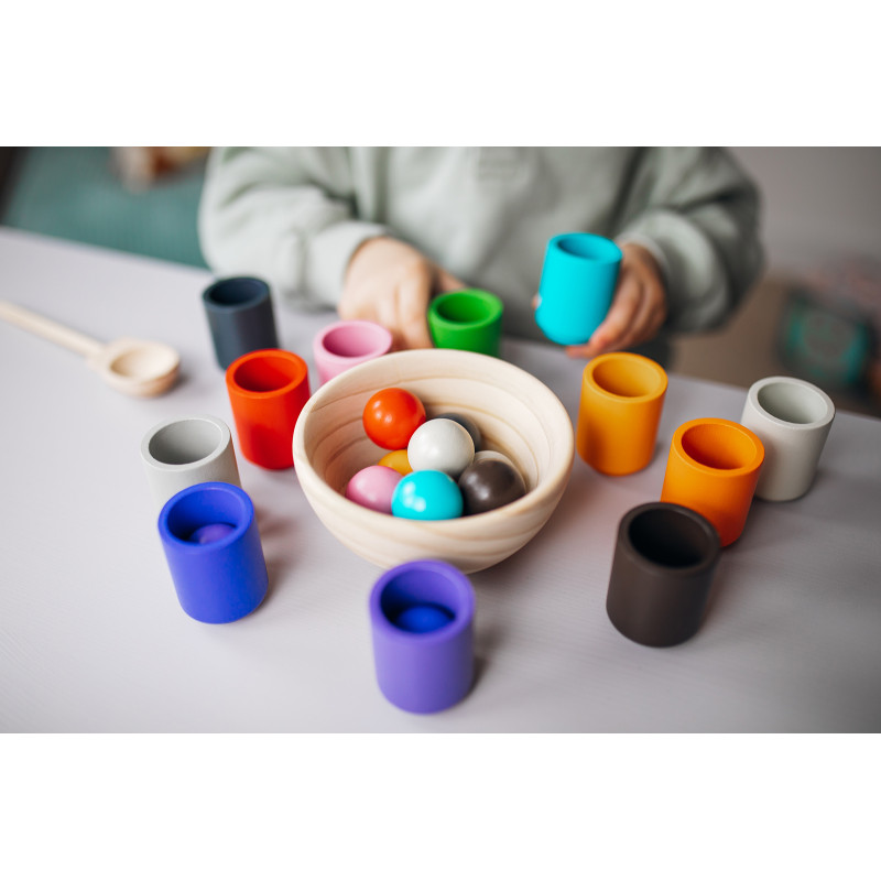 Palline e coppette Montessori - Joybex Palline e coppette Montessori - Joybex