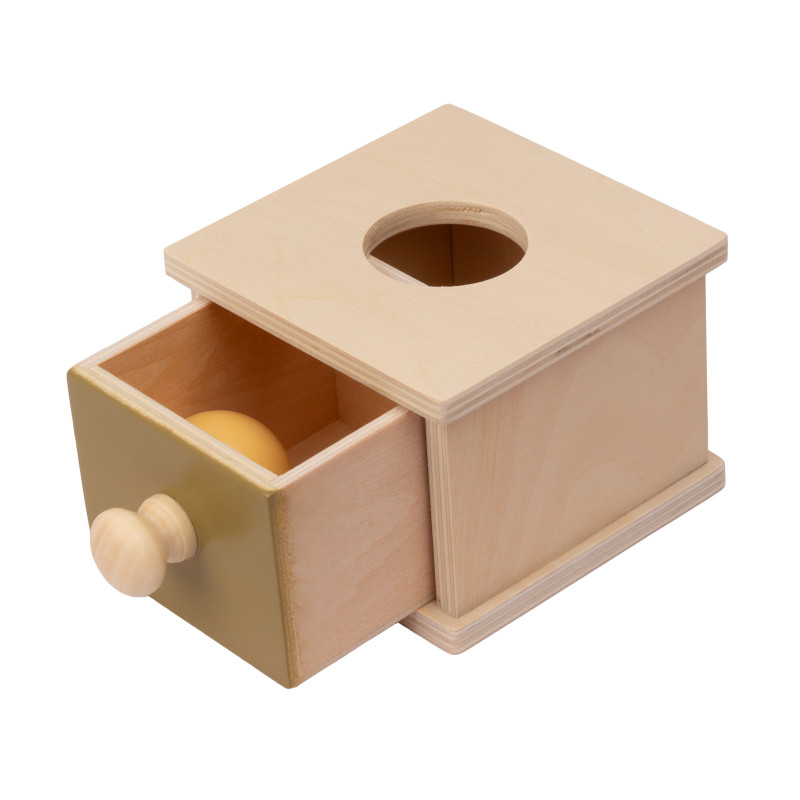 Scatola Montessori con pallina Scatola Montessori con pallina