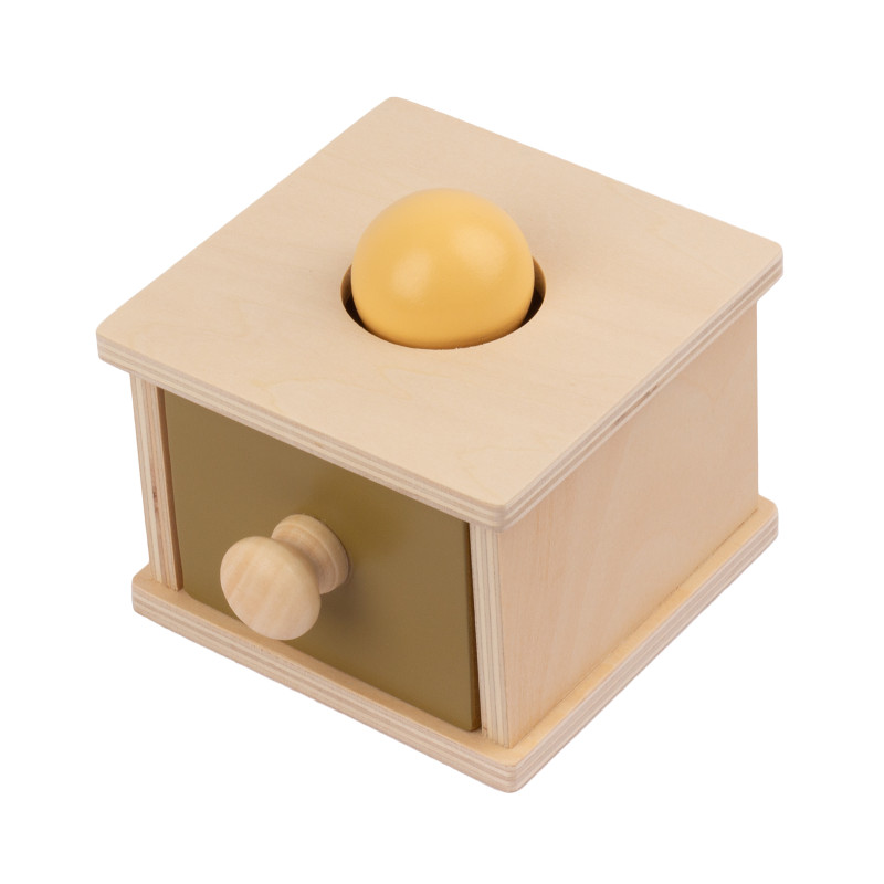 Scatola Montessori con pallina Scatola Montessori con pallina