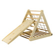 Triangolo di Pikler a tre lati con parete da arrampicata e corda Triangolo di Pikler a tre lati con parete da arrampicata e corda