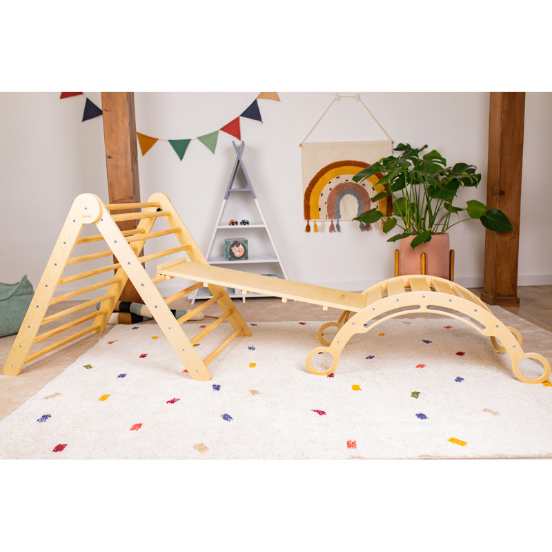 Set da arrampicata Pikler M con dondolo Montessori Set da arrampicata Pikler M con dondolo Montessori