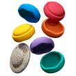 Set Stapelstein Original Rainbow Classic con tavola per l’equilibrio Set Stapelstein Original Rainbow Classic con tavola per l’equilibrio