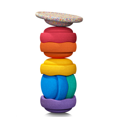Set Stapelstein Original Rainbow Classic con tavola per l’equilibrio