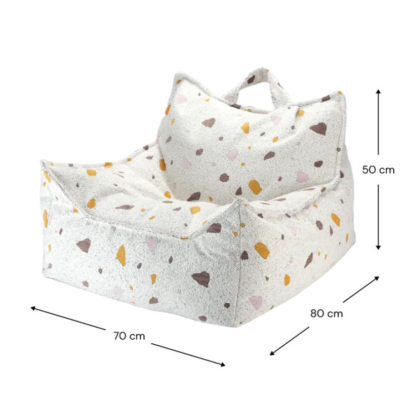 Poltrona sacco per bambini Wigiwama® - Terrazzo Marble Beanbag Chair Poltrona sacco per bambini Wigiwama® - Terrazzo Marble Beanbag Chair
