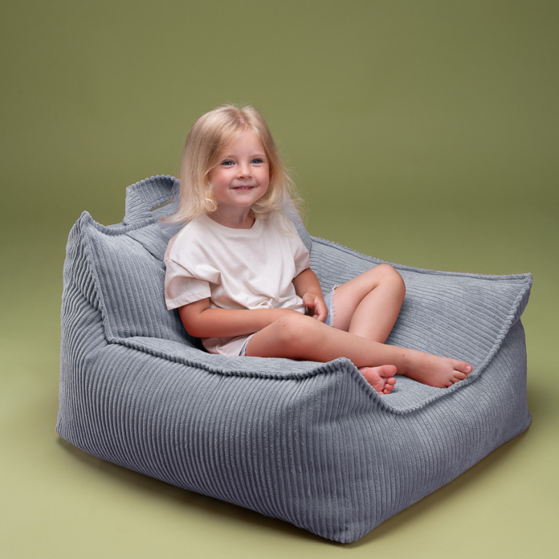 Poltrona sacco per bambini Wigiwama® - Blueberry Blue Beanbag Chair Poltrona sacco per bambini Wigiwama® - Blueberry Blue Beanbag Chair