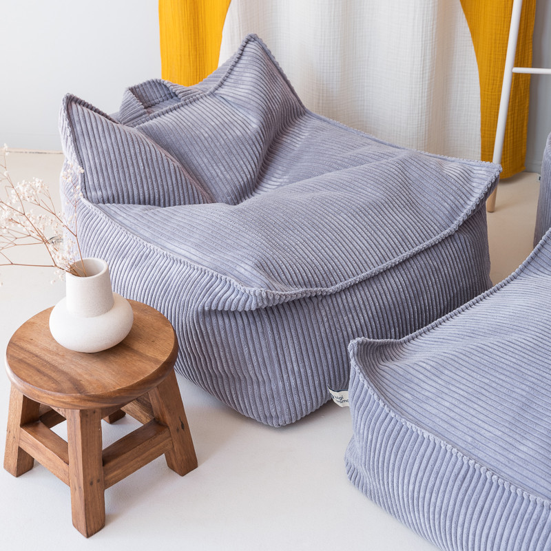 Poltrona sacco per bambini Wigiwama® - Blueberry Blue Beanbag Chair Poltrona sacco per bambini Wigiwama® - Blueberry Blue Beanbag Chair