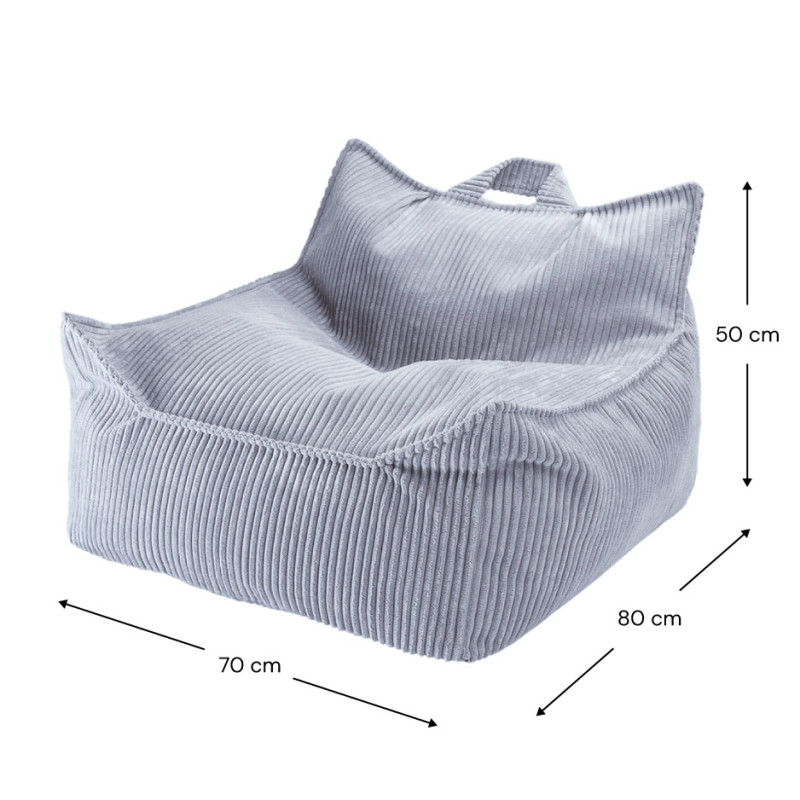 Poltrona sacco per bambini Wigiwama® - Blueberry Blue Beanbag Chair Poltrona sacco per bambini Wigiwama® - Blueberry Blue Beanbag Chair