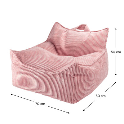 Poltrona sacco per bambini Wigiwama® - Pink Mousse Beanbag Chair