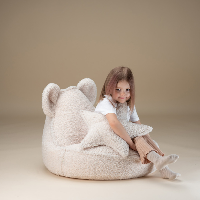 Poltrona sacco per bambini Wigiwama® - Cream White Bear Beanbag Poltrona sacco per bambini Wigiwama® - Cream White Bear Beanbag