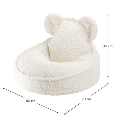 Poltrona sacco per bambini Wigiwama® - Cream White Bear Beanbag
