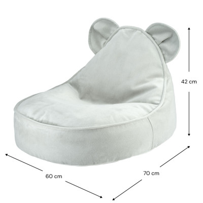 Poltrona sacco per bambini Wigiwama® - Misty Green Bear Beanbag