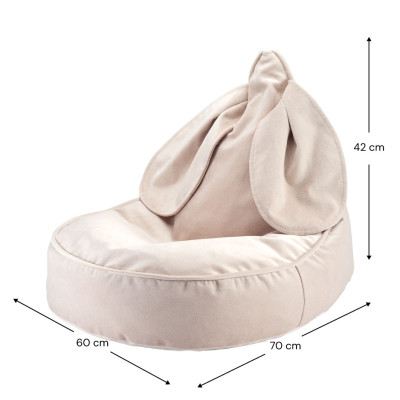 Poltrona sacco per bambini Wigiwama® - Dusty Beige Bunny Beanbag