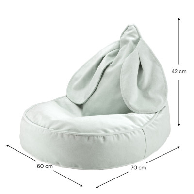 Poltrona sacco per bambini Wigiwama® - Misty Green Bunny Beanbag