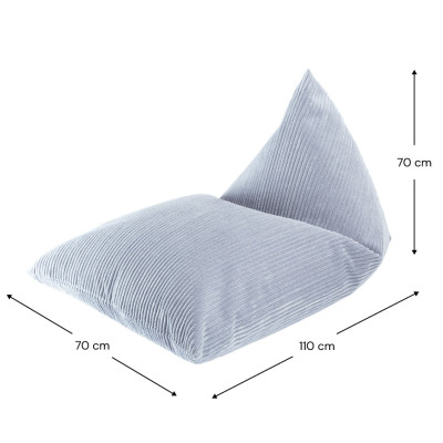 Poltrona sacco per bambini Wigiwama® - Blueberry Blue Big Lounger