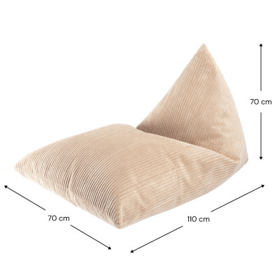 Poltrona sacco per bambini Wigiwama® - Brown Sugar Big Lounger