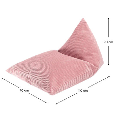 Poltrona sacco per bambini Wigiwama® - Pink Mousse Big Lounger