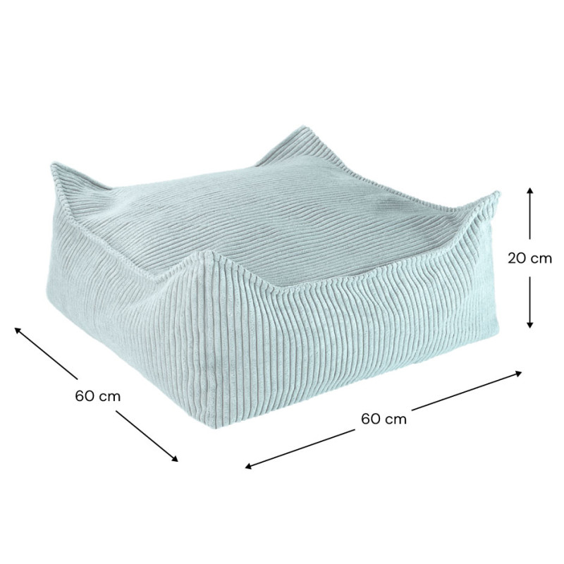 Ottoman Wigiwama® - Peppermint Green Square Ottoman Wigiwama® - Peppermint Green Square