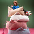 Ottoman Wigiwama® - Pink Mousse Square Ottoman Wigiwama® - Pink Mousse Square