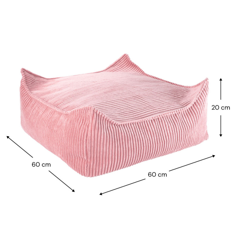 Ottoman Wigiwama® - Pink Mousse Square Ottoman Wigiwama® - Pink Mousse Square