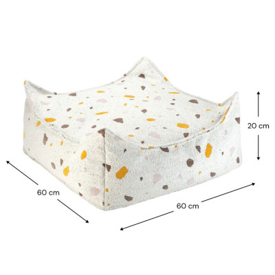 Ottoman Wigiwama® - Terrazzo Marble Square Ottoman