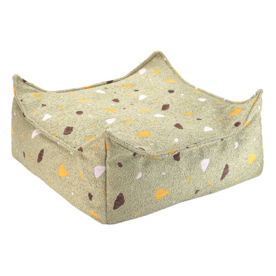 Ottoman Wigiwama® - Terrazzo Moss Square Ottoman
