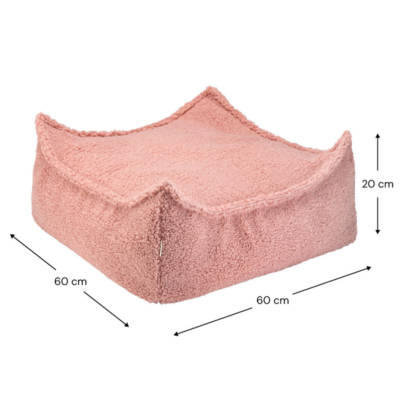 Ottoman Wigiwama® - Guava Pink Square Ottoman Ottoman Wigiwama® - Guava Pink Square Ottoman