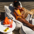 Pouf da esterno per bambini Wigiwama® - Terra Outdoor Square Pouf da esterno per bambini Wigiwama® - Terra Outdoor Square