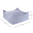 Ottoman Wigiwama® - Blueberry Blue Square Ottoman Wigiwama® - Blueberry Blue Square