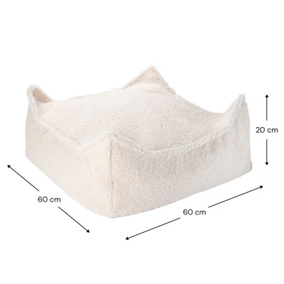 Ottoman Wigiwama® - Cream White Square