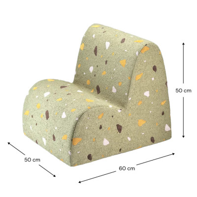 Poltrona per bambini Wigiwama® - Terrazzo Moss Cloud