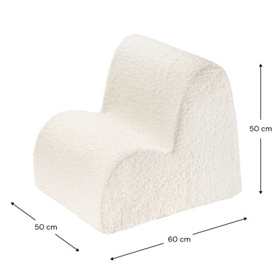 Poltrona per bambini Wigiwama® - Cream White Cloud