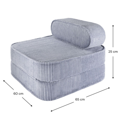 Poltrona letto per bambini Wigiwama® - Blueberry Blue Flip