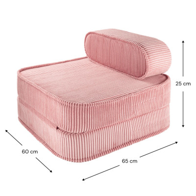 Poltrona letto per bambini Wigiwama® - Pink Mousse Flip