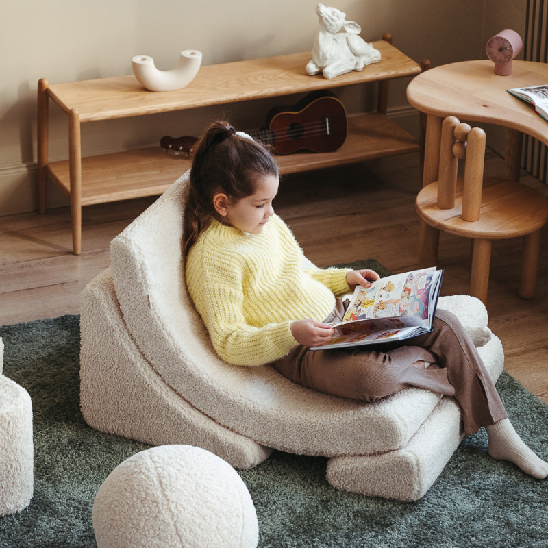 Poltrona letto per bambini Wigiwama® - Cream White Moon Poltrona letto per bambini Wigiwama® - Cream White Moon